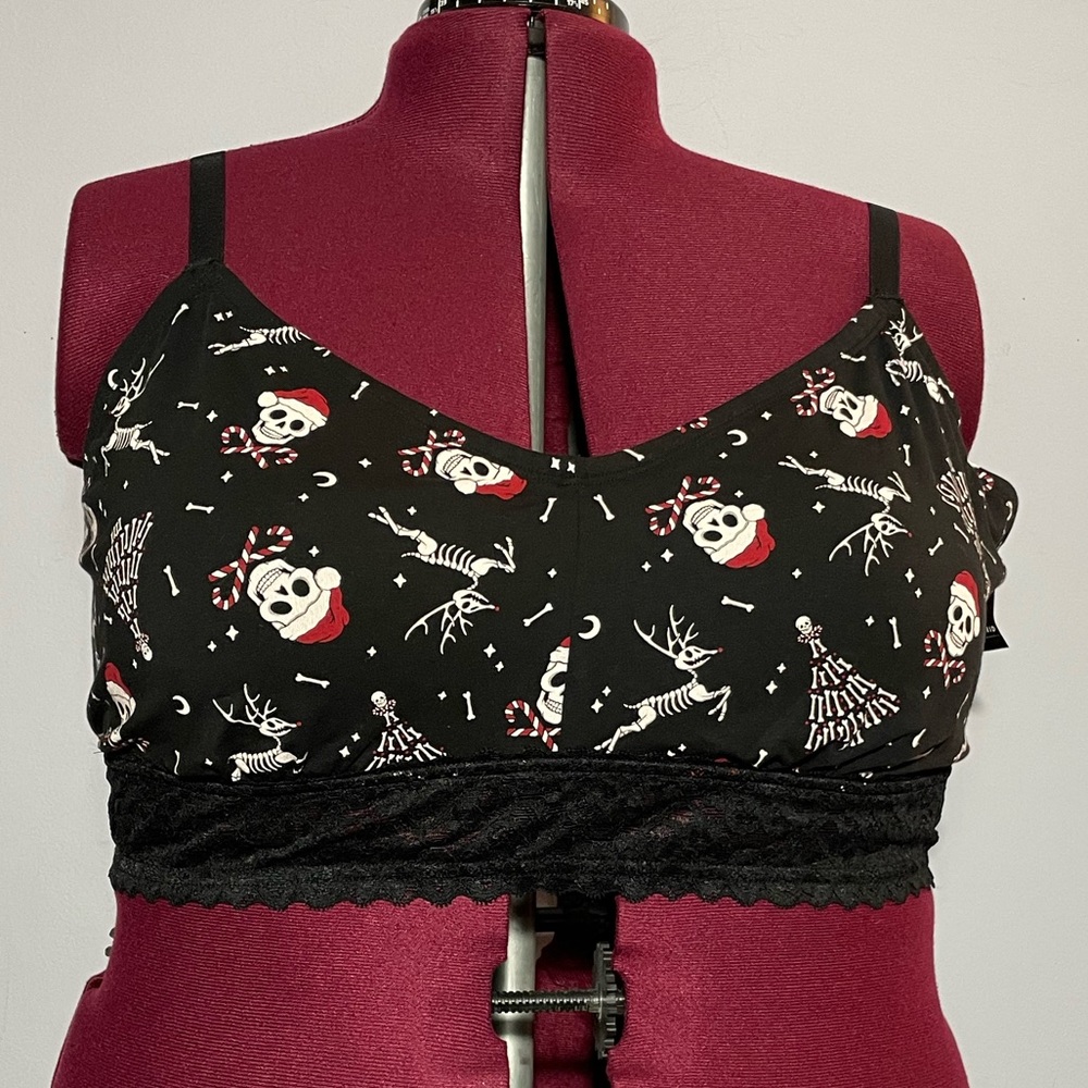 Torrid Lightly Lined Skull Holiday Print Cotton Bralette